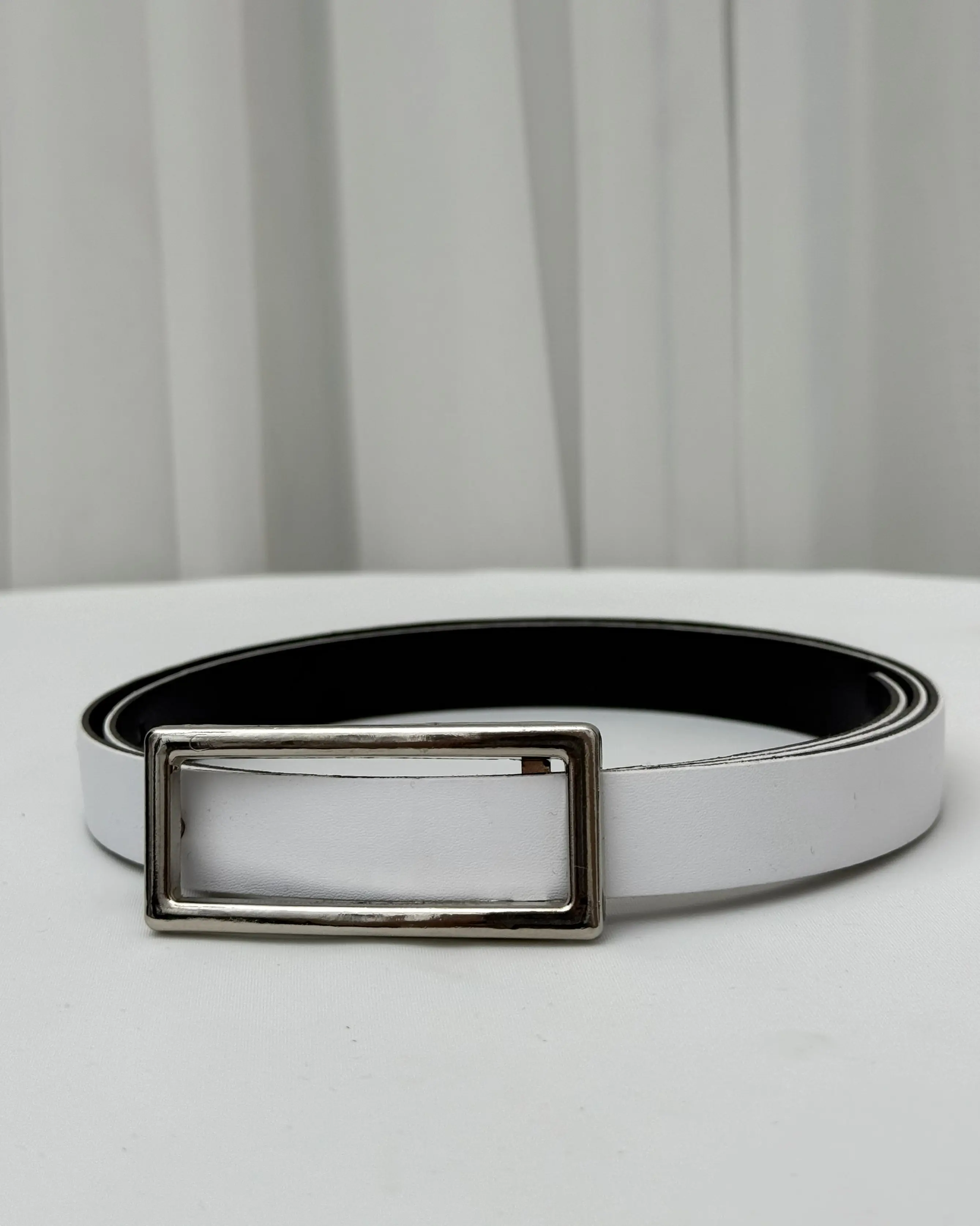 کمربند چرم دو سانتی سگک مستطیل